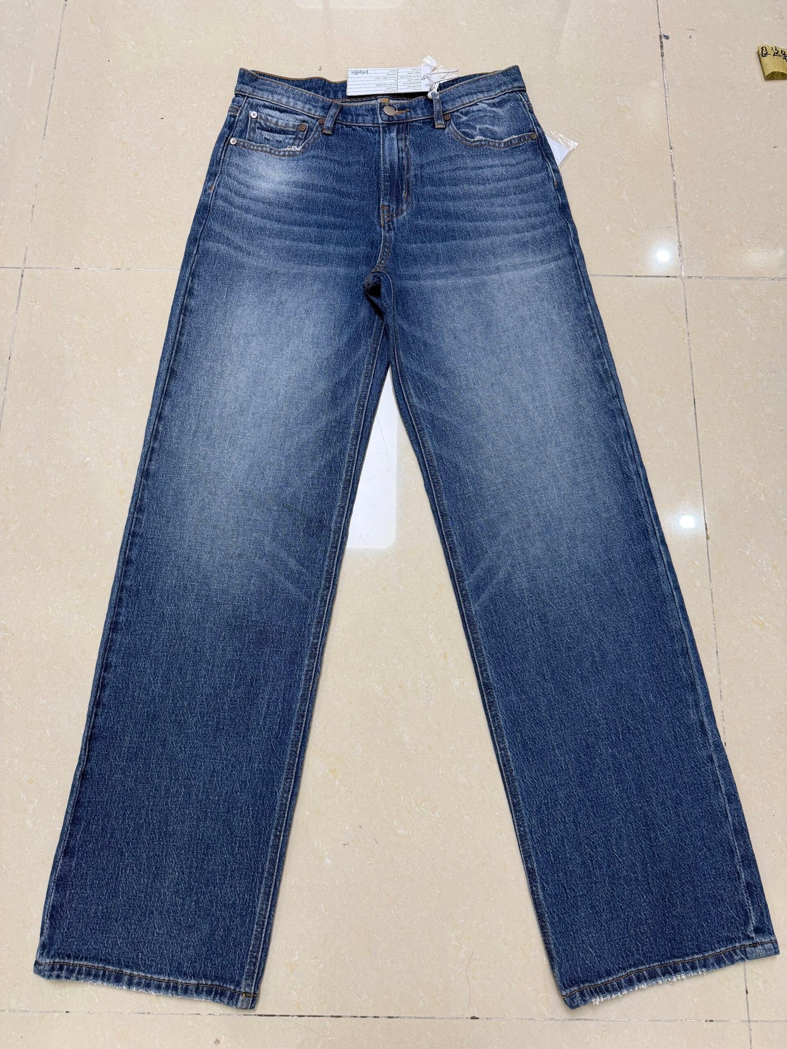 Washed Blue Straight-Leg Denim Jeans auto draft