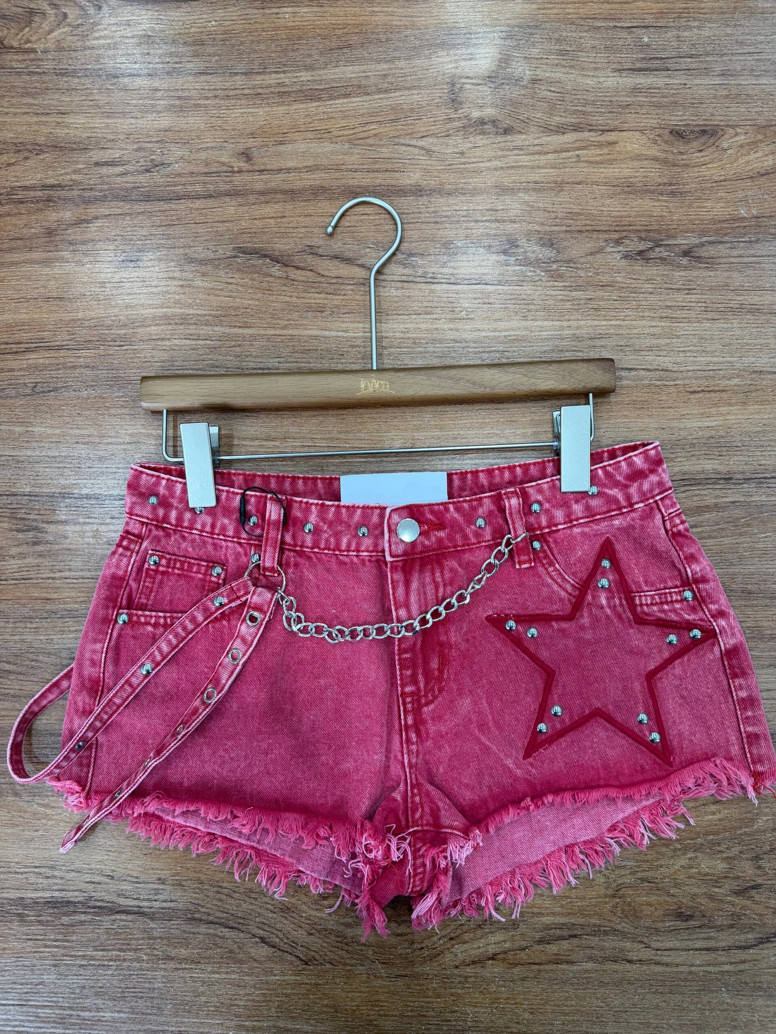 Double-Breasted Button Denim Shorts auto draft