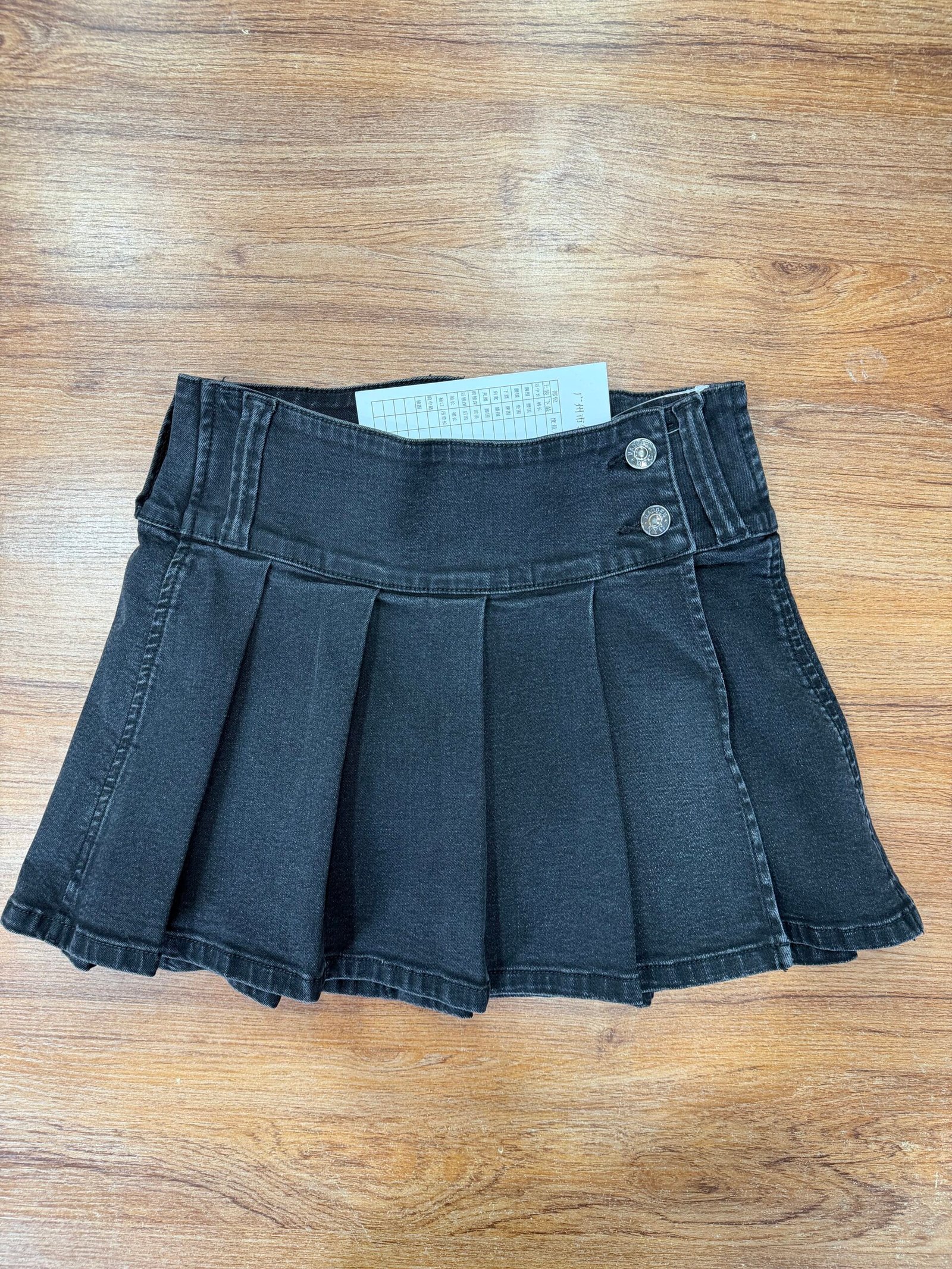 Pleated Denim Mini Skirt auto draft