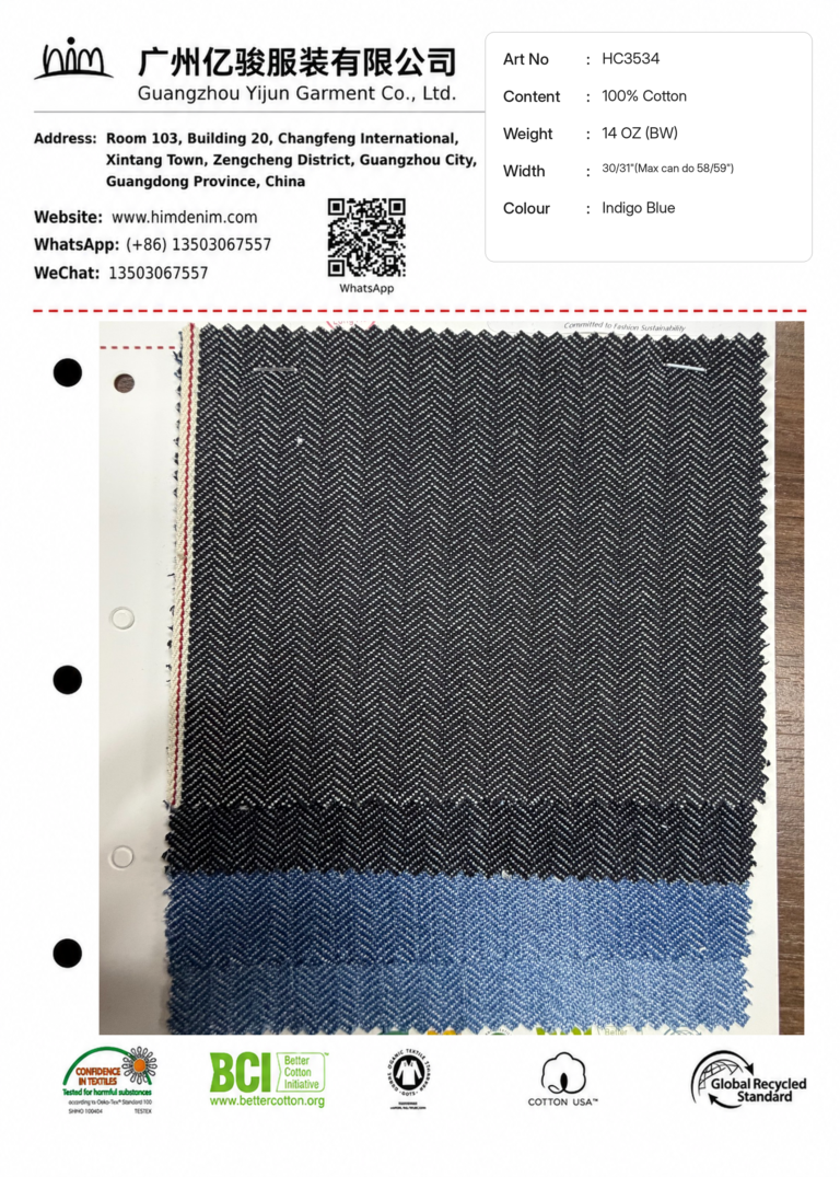 Selvedge Fabric Development 03 hc3534 14oz indigo blue