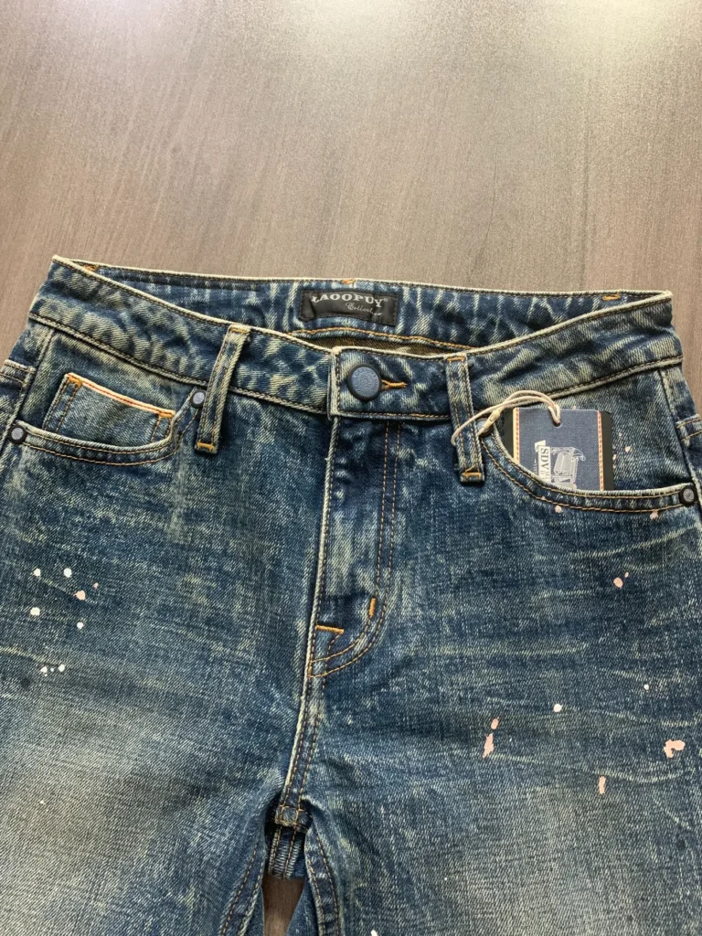 Custom Selvedge Denim Jeans & Jackets | Development References HBT7071-40 / 01 Vintage Splatter Detail