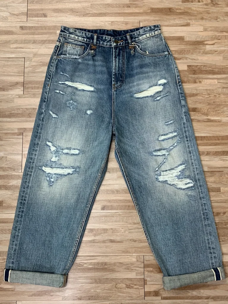 Custom Selvedge Denim Jeans & Jackets | Development References HB1524 / 03 Distressed Front