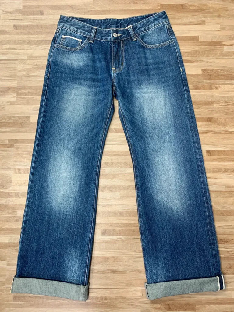 Custom Selvedge Denim Jeans & Jackets | Development References HB24905 / 01 Mid-blue Vintage Front