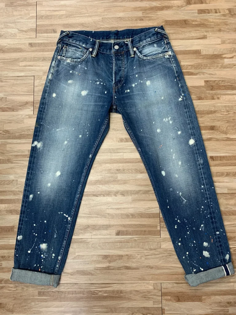 Custom Selvedge Denim Jeans & Jackets | Development References HB24905 / 02 Paint Splatter Front